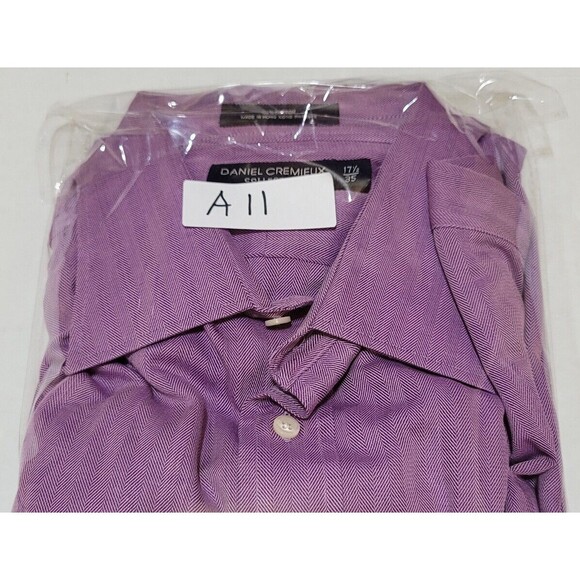 Cremieux Mens Long Sleeve Linen Button Down Dress Shirt Purple Size Collared - Picture 13 of 13